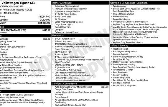 VOLKSWAGEN TIGUAN 4MOTION 2021 3VV2B7AX0MM013570 image VOLKSWAGEN TIGUAN 4MOTION 2021 3VV2B7AX0MM013570 image